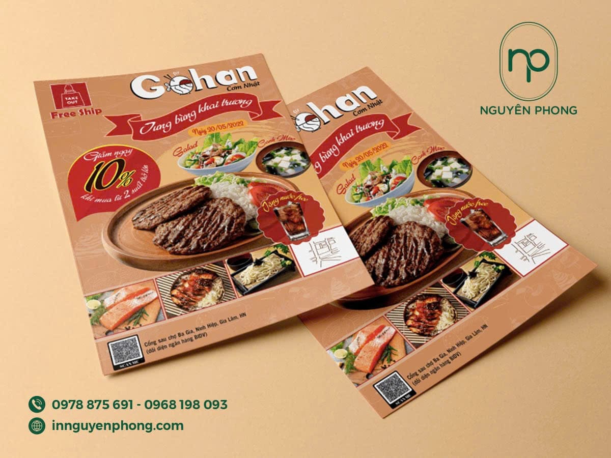 In tờ rơi có nhiều màu sắc